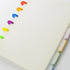 6 (1 Sets) Medium Size Discbound Tab Index Dividers with Mushroom Hole Dividers for Discbound Planner Journal Dairy