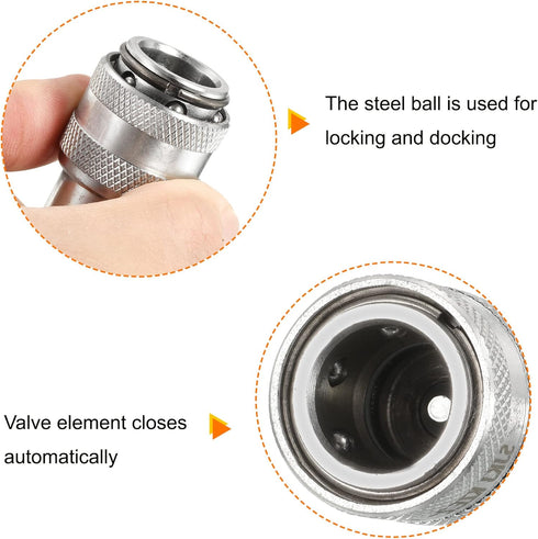 PATIKIL Hydraulic Quick Connect Coupler Set - Carbon Steel G1/4 Female Pipe Fitting Plug Adapter