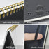 Lined Spiral Journal (Black), 5.7"x 8.27", 160 Pages, A5 Notebook with Pen Holder & Pen for Writing