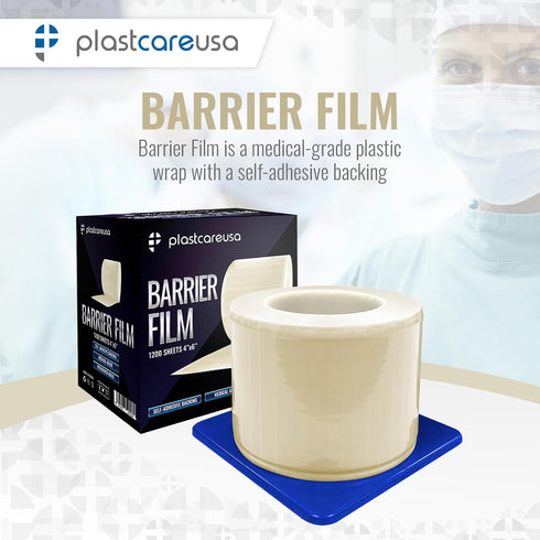 4"x6" (1 1200 Clear Barrier Film Roll - Protective Dental Barrier Film for Dental, Medical, Tattoo - Perforated