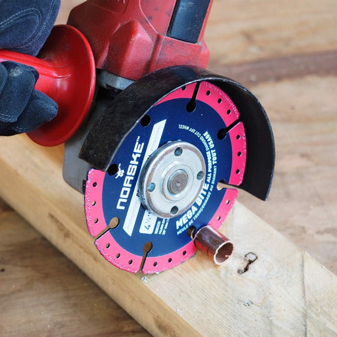 Norske Tools NDBS335 4.5 inch Mega Bite Diamond Cutoff Wheel, 7/8 inch Bore for Cutting.