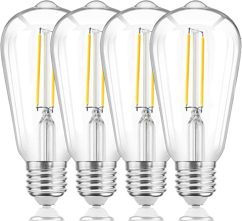Generic Outdoor Light Replacement Bulbs, ST58 E26, 3V Low Voltage, 2700K Warm White,
