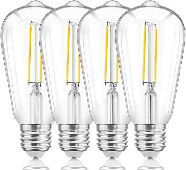 Generic Outdoor Light Replacement Bulbs, ST58 E26, 3V Low Voltage, 2700K Warm White,
