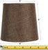 5x6x5 Chocolate Burlap Drum Chandelier Clip-On Lampshade - Perfect for chandeliers, foyer lights, and wall sconces