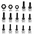 Hex Socket Head Cap Screws, Metric Thread Hexagon Allen Drive Machine Bolt Nuts, 405pcs Black 12.9 Class M3 M4 M5