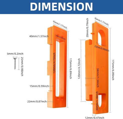 Design6 inch TamBee Hidden Hinge Mortiser Template Invisible Hinge Router Guide Template for TamBee Hidden Door Hinges