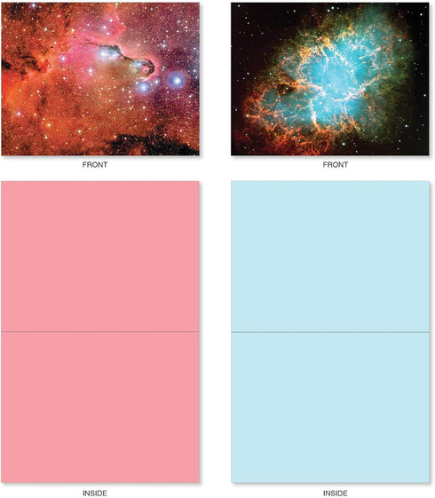 The Best Card Company 20 Blank Note Cards Boxed (4 x 5.12 Inch) - Fun Assorted Patterns (10 Designs, 2 Each)