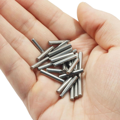 ISDVBUY 100Pcs 304 M3 18mm Closet Stainless Steel Dowel Pins x Shelf Support Pin Metal Rod Bearings for Bookshelf