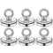 DIYMAG Magnetic Hooks - 100 lbs Heavy Duty Neodymium Magnet Hooks with Countersunk Hole, Pack of 6