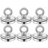 DIYMAG Magnetic Hooks - 100 lbs Heavy Duty Neodymium Magnet Hooks with Countersunk Hole, Pack of 6
