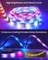 16.4ft 50-75 Inch 44 RGB+IC LED Lights for TV, Backlight Strip Behind TV with Music Sync, Bluetooth APP and Voice