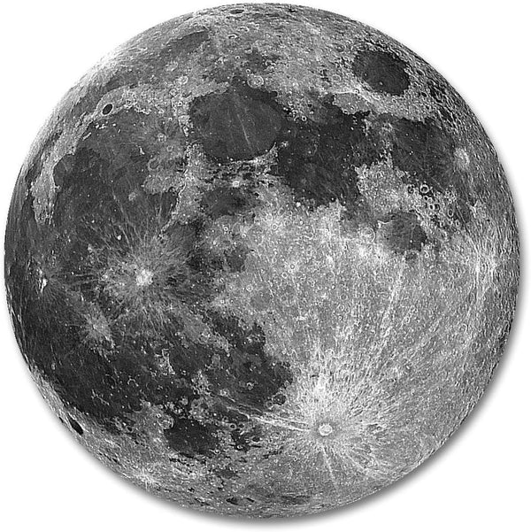 Earth Grey Moon Customized Round Mouse Pad, 7.8" x 7.8" inch
