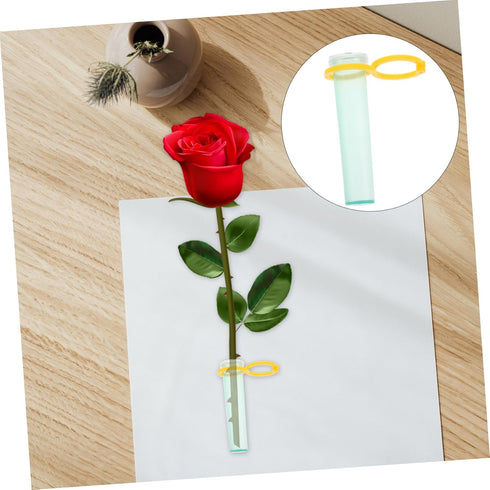 EPIGEIST 100 Sets Leak Plastic Flower Water Tubes for Fresh Flower Preservation for Roses Carnations More Supplies