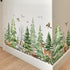 LiveGallery Removable Forest Tree Wall Decal, Woodland Wildlife Mural Wall Sticker, Peel and Stick Pine Tree Animals