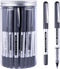 Bullet Tip Rollerball Pens 25 Pack, Black Liquid Ink, Fine Point 0.5mm, Quick Drying for Writing Journaling School