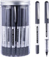 Bullet Tip Rollerball Pens 25 Pack, Black Liquid Ink, Fine Point 0.5mm, Quick Drying for Writing Journaling School