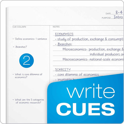 Oxford FocusNotes Writing Tablet, 8-1/2 x 11-3/4 Inches, White, Cornell Rule, 70 Sheets