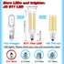 JDE11 LED Bulbs Dimmable, Replace 120V 75W Halogen Candelabra Bulbs, 2700K Warm White, 7W, 2 Pack