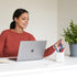 KIBAGA Aesthetic Desk Pen Holder - Modern Concrete Pencil Holder, Cute Functional Desk Organizer for Office Supplies,