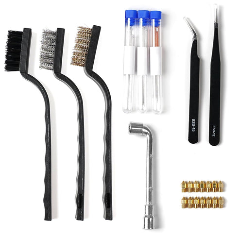 Twotrees 41 Piece 3D Printer Tool Kit - Diverse Nozzle Cleaning & Repair Tool Set for 3D Printer Assembly