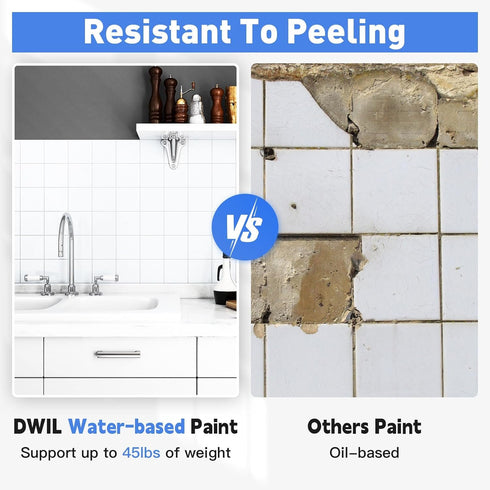16.5 oz, 25-30sq.ft DWIL Tub and Tile Paint Tub Paint for Bathtub, Tile Refinishing with Hardener, Water Based, Low