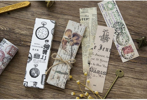 Vintage Style Bookmarks for Women & Men - 30PCS Retro Collection