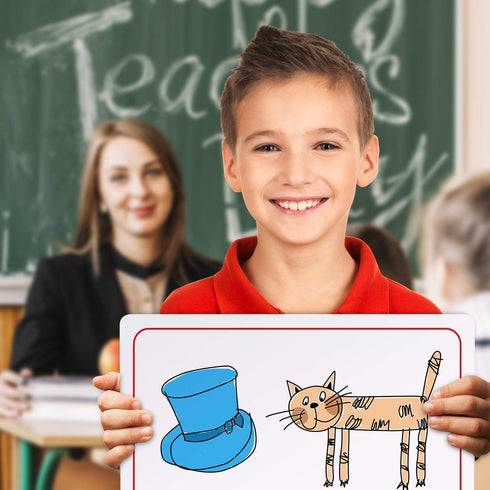Double Sided Whiteboard 9”x12” Story Lined Dry Erase Board for Kids Writing Board, Practice Drawing for Age 3-5