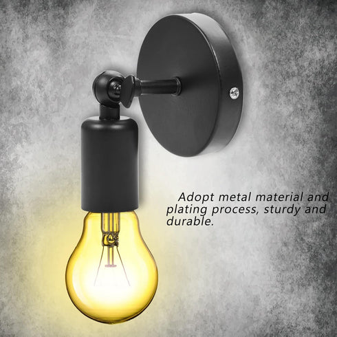 E27 Cozy Yosoo Antique Wall Sconce, Retro Style Wall Sconce Holder with Light Socket, Creates Atmosphere for Bedroom