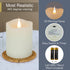 Flameless Candles Battery Operated with Timer, 3D Moving Flame Flickering, Last 600+ Hours Battery Candles, 3" x 4" Ivory Real Wax Electric LED Candle for Wedding Party Decorations by TECHLONG
