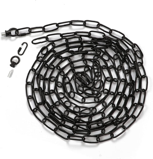 15 Feet Lighting Pendant Chain, Black for Hanging Heavy Duty, Extension with
