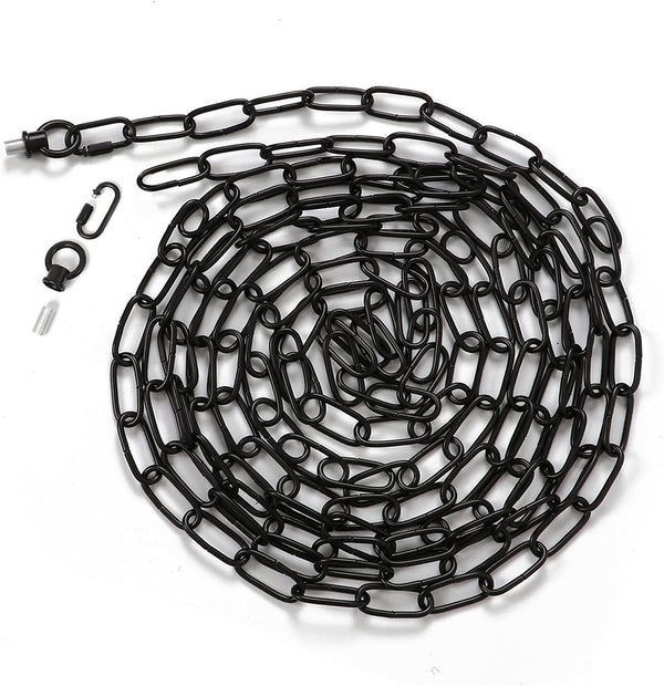 15 Feet Lighting Pendant Chain, Black for Hanging Heavy Duty, Extension with
