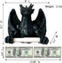 Funny Toilet Paper Roll Holder - Black Dragon Wall Mounted Paper Towel Roll Holder for Bathroom Kitchen Home Decor