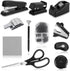 Black Desk Accessory Kit, Cute Office Supplies Set, Desktop Stapler Set includes Staple Remover, Hole Punch, Tape