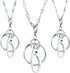 Tatuo 3 Pieces Women Strong Chain Lanyard Necklace for ID Badge Holder and Keys (Silver)