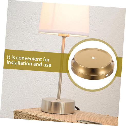 WOONEKY Table Lamp Base Holder Elegant Concave Design for Desk Floor Lamps Sturdy Base for Stability Versatile Home