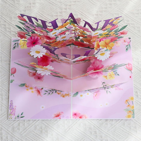 5.97.9Inch Pop Up Cards Flower-Purple,Pop Up Three Dimensional Butterfly As A Birthday Card For Her On Her Birthday
