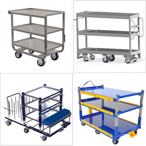 4 Inch Heavy Duty Industrial Casters, Polyurethane on Polyolefin, Loading Capacity up to 600 LB