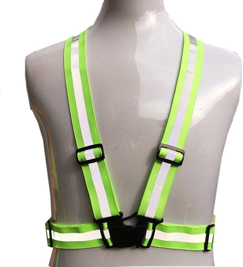 zojo Reflective Vest Pack of 10, Adjustable Lightweight Safety & High Visibility for Running, Neon Yellow