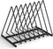 Fun storage Triangle Desk File Organizer, 7 Slots Metal File Sorter Magazine Holder Document