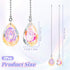 Apojgitn 2 22" Pcs Crystal Ceiling Fan Pull Chain, Decorative Rainbow Crystal Pendants with Ceiling Fan Chain Extender