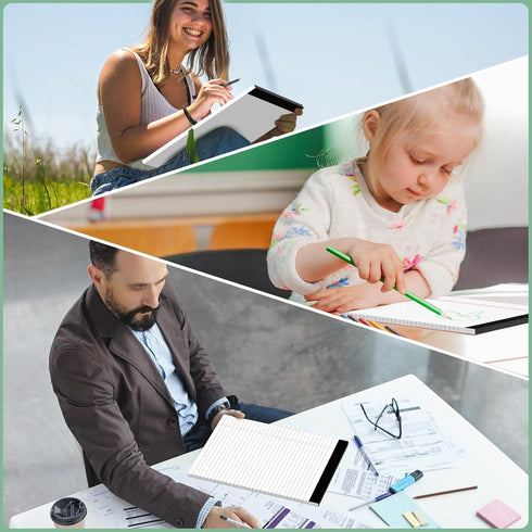 Legal Pads 8.5 x 11 - 2 Pack Writing Pads, Wide Ruled Lined Paper, 30 Sheets Per Legal Pad for School, Office, Home
