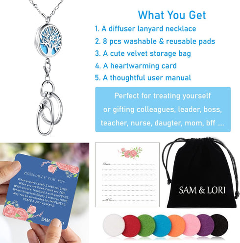 SAM & LORI Teacher Lanyard for ID Badges - Cute Lanyard for Keys, Teacher Appreciation Gifts, Keychain Badge Holder