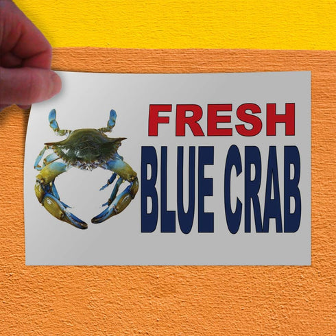 Fastasticdeals 36x24Inches Decal Stickers Multiple Sizes Fresh Blue Crab Red Bar Restaurant Food Truck Industrial Vinyl