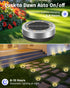 2 Pack IP65 SenLuKit Mini Solar Ground Lights Outdoor Waterproof Solar Flat Garden Light Solor Powered Disc Pathway