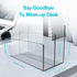 Boloyo Acrylic File Holder, 2PC Clear File Organizer, Desktop Mail Letter Sorter for Home Office School Document Storage
