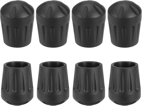 uxcell 8Pcs Camping Chair Foot Covers, 0.71 Inch Plastic Table Legs Feet
