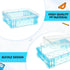 Suzile 50 Pcs Plastic Crayon Box Stackable Organizer with Lid for Crayon Storage Containers Bulk for Office School