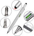 HeTaoCat Gifts Multi Tech Tool Pen 6 in 1 Stylus Pen - Screwdriver Pen with Ruler, Levelgauge, Ballpoint Pen (Silver)