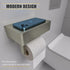 SUS304 Brushed Nickel Toilet Paper Holder Wall Mounted with Shelf & Wipes Storage Stainless Steel Modern Toilet Tissue