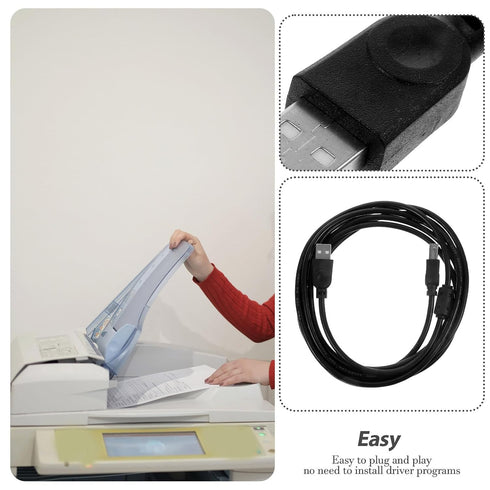 2.0 3M KALLORY USB Printer Cable Black for Home Office Copier Scanner Replacement USB Cable Printing Machine Accessory